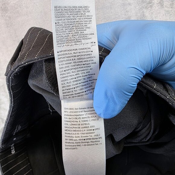 Old Navy Pants Womens Size 10 Gray Pinstripe High Rise Pixie Skinny Ankle Dress - Picture 11 of 12